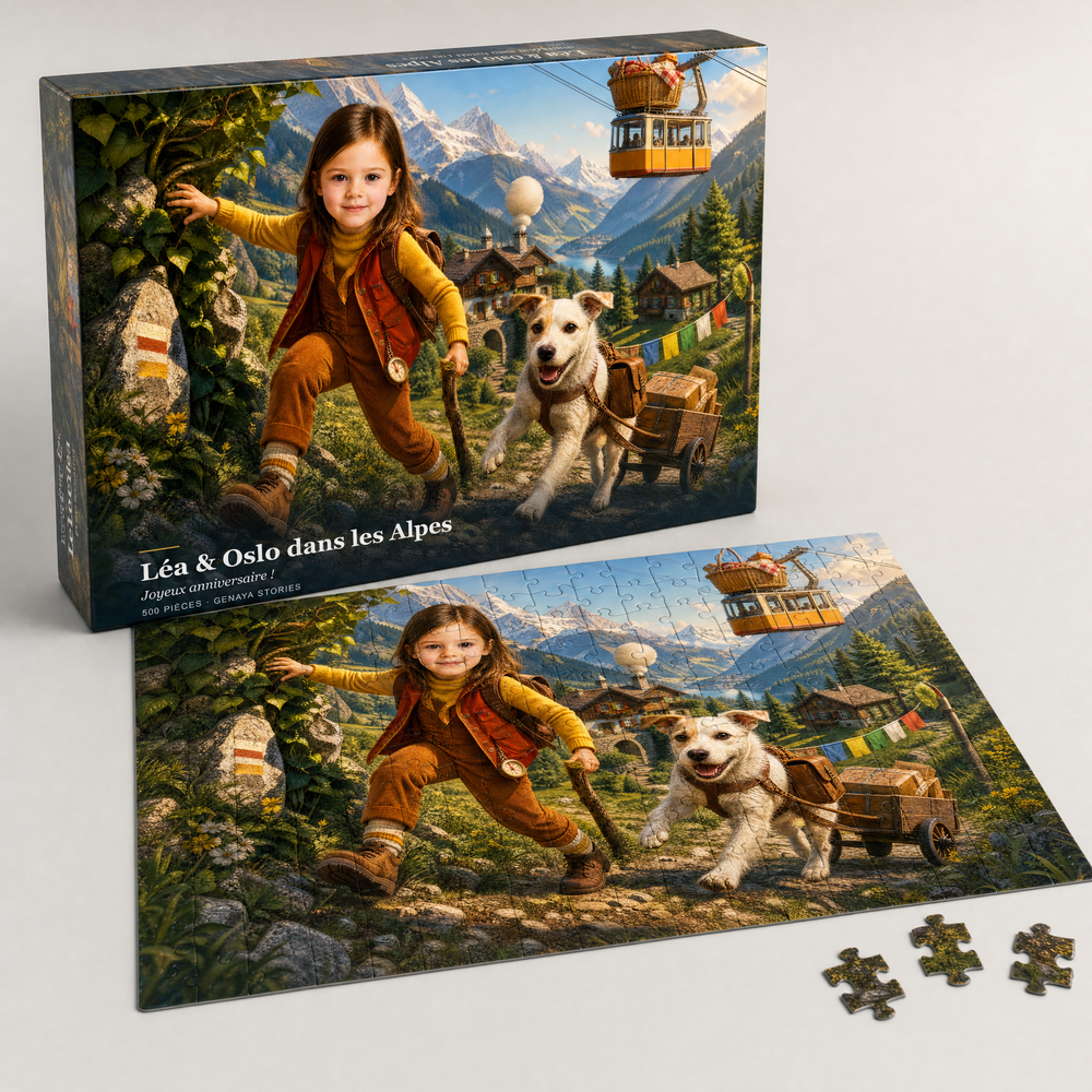 Custom puzzle with full-print illustrated box — Puzzle of You