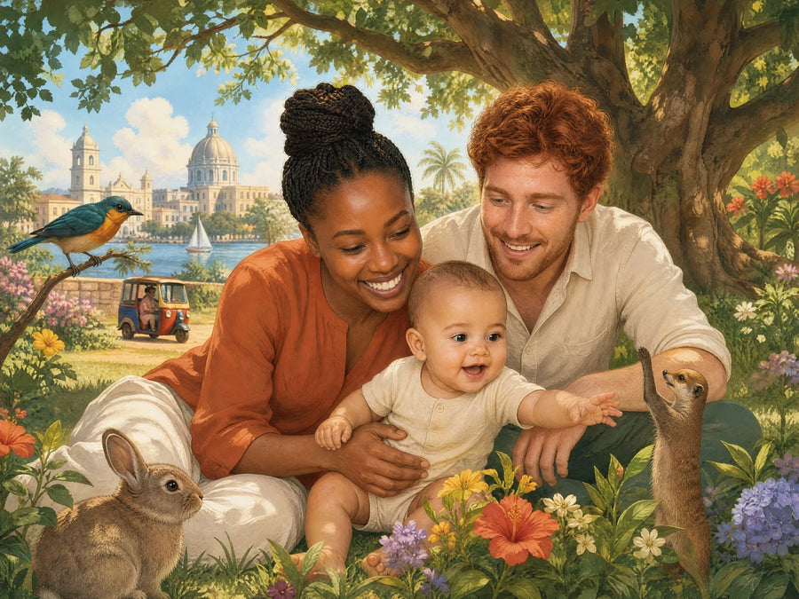 Bienvenue au jardin — scène composée par le studio PuzzleOfYou